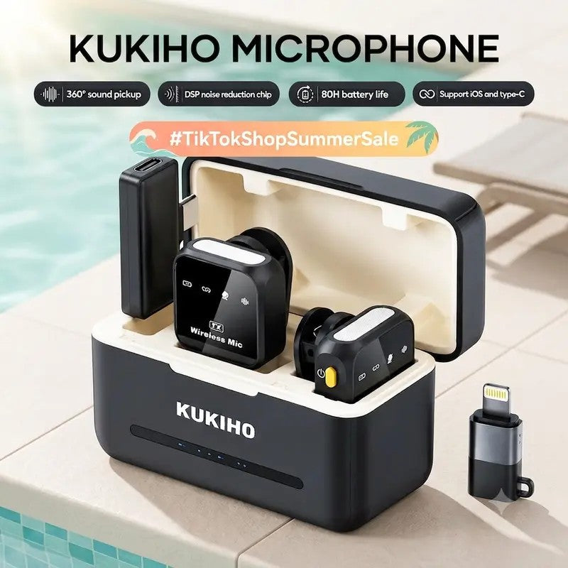 KUKIHO Wireless Lavalier Mic Set