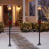 63-Inch Solar Lamp Post Lights, 2-Pack