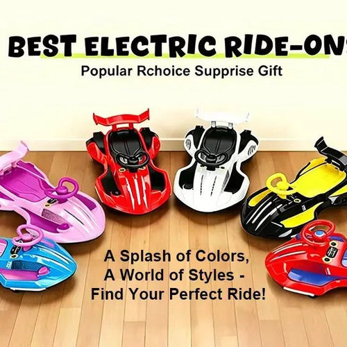 2-in-1 Electric and Manual Wiggle Ride-On Car for Kids