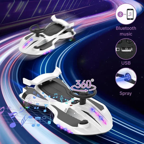2-in-1 Electric and Manual Wiggle Ride-On Car for Kids