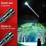 Rechargeable Strong Flashlight with Power Bank