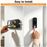 Wireless Doorbell Camera with 4.3" Monitor