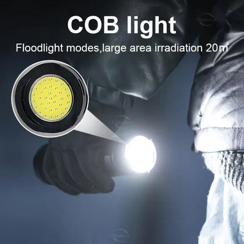 Rechargeable Strong Flashlight with Power Bank