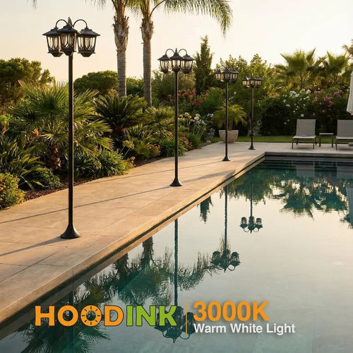 3-Head Solar Lamp Post