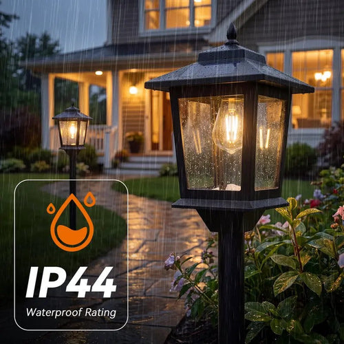 63-Inch Solar Lamp Post Lights, 2-Pack