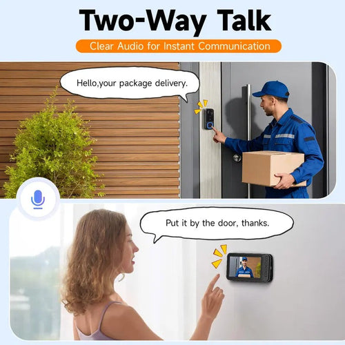 Wireless Doorbell Camera with Indoor Monitor