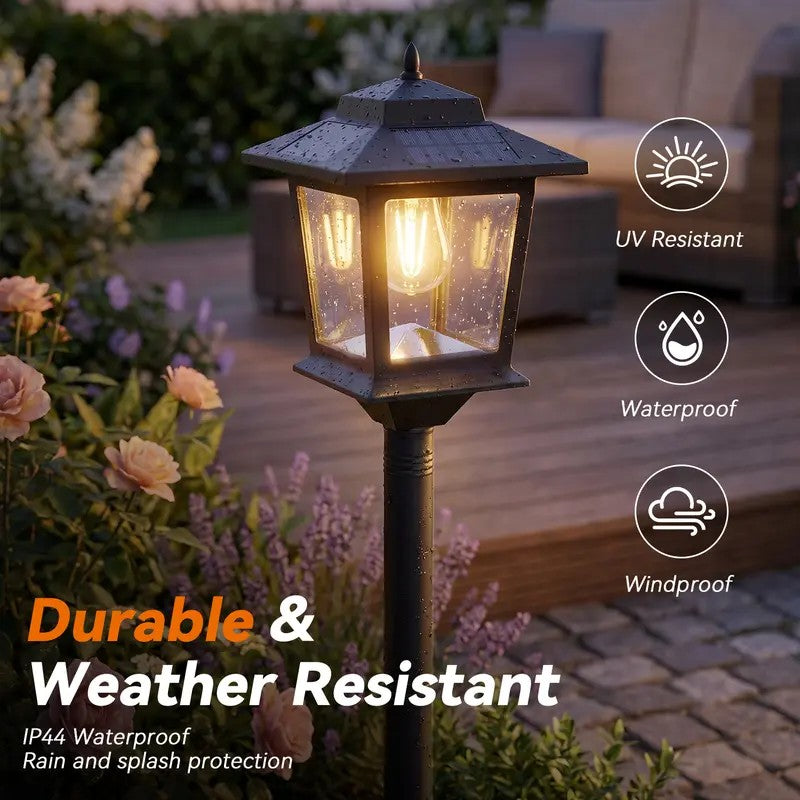 63-Inch Solar Lamp Post Lights, 2-Pack