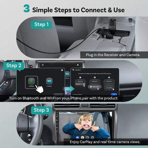 Baby Car Camera + Wireless CarPlay Adapter