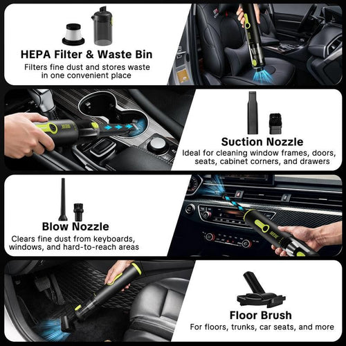 SEESE Cordless Car Vacuum & Air Duster