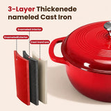 Enameled Cast Iron Dutch Oven with Lid