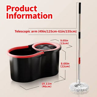 Spin Mop and Wringer Bucket Set