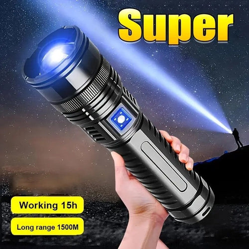 Rechargeable Strong Flashlight with Power Bank