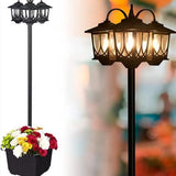 3-Head Solar Outdoor Lamp Post