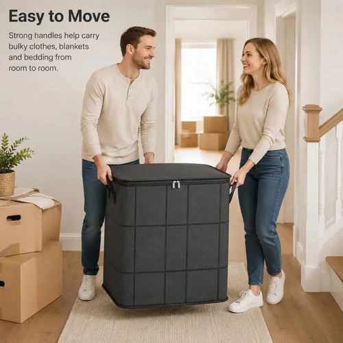 Large Foldable Zippered Storage Bin