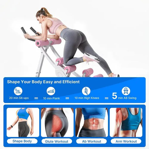 MERACH Foldable Ab Trainer with LCD Monitor