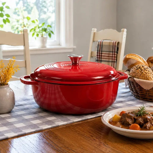 Enameled Cast Iron Dutch Oven with Lid