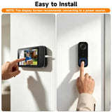 Wireless Doorbell Camera with 4.3" Monitor