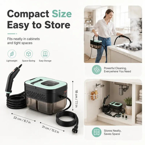 Portable Handheld Steam Cleaner for Kitchen, Bath, Furniture, and Car