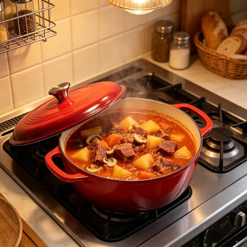 Enameled Cast Iron Dutch Oven with Lid