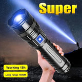 Rechargeable Strong Flashlight with Power Bank