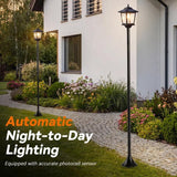 63" Solar Lamp Post Lights (2-Pack)