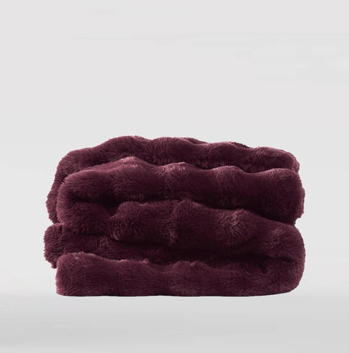 Bubble Faux Fur Throw Blanket 50x70