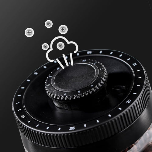 Coffee Canister with Date Dial and Vacuum Pump, Borosilicate Glass, 0.8L