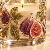Fig Scented Candle in Fig-Decorated Glass
