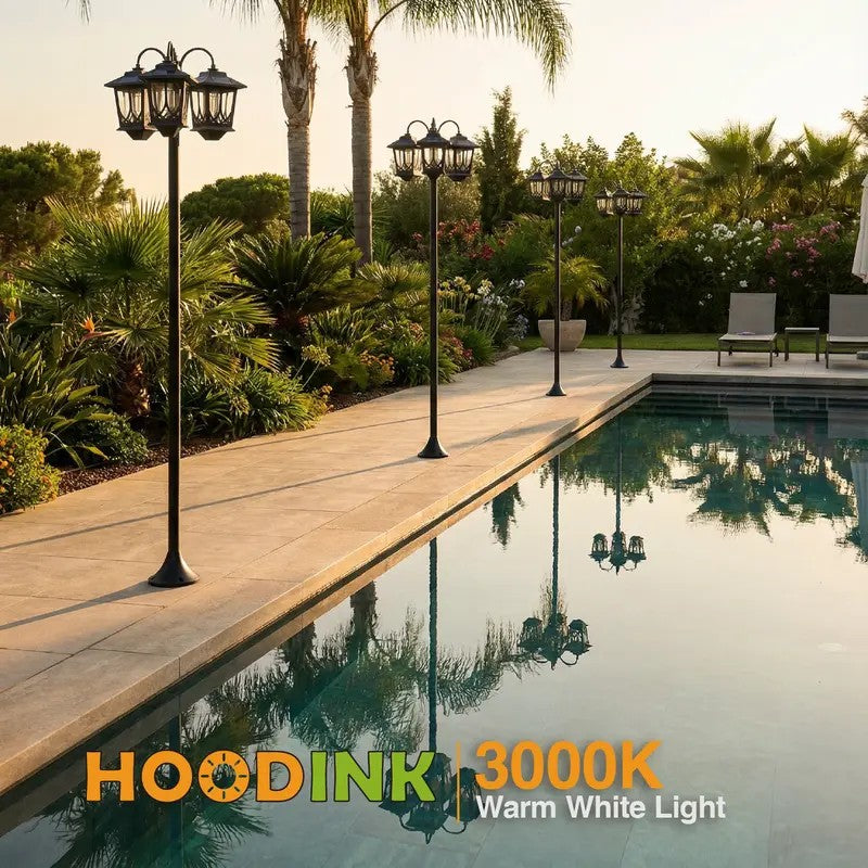 3-Head Solar Lamp Post