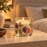 Fig Scented Candle in Fig-Decorated Glass