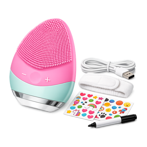 Silicone facial cleansing brush