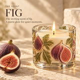 Fig Scented Candle in Fig-Decorated Glass