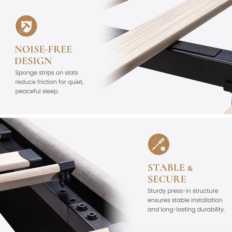 Lift-Up Storage Platform Bed Frame